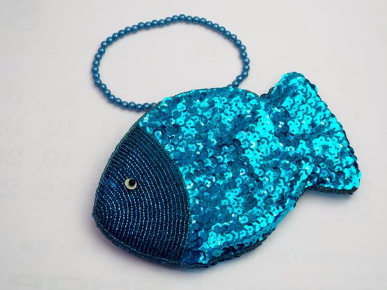 Sequined Fish Purse